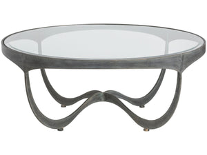 Artistica Home by Lexington Metal Designs Sophie 42 Inch Round Metal Cocktail Table Iron Gray