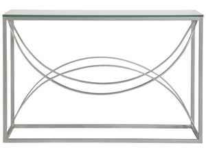 Artistica Home by Lexington Metal Designs Ellipse 54 Inch Modern Silver/Gold Console Accent Table
