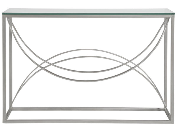 Artistica Home by Lexington Metal Designs Ellipse 54 Inch Modern Silver/Gold Console Accent Table