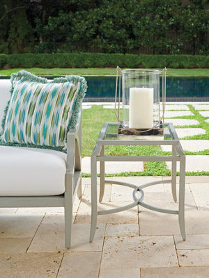Tommy Bahama Outdoor by Lexington Silver Sands Soft Gray Rectangular End Table