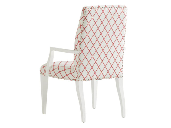 Avondole by Lexington Darien Upholstered Armchair with White Legs