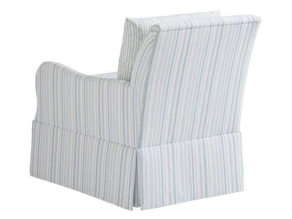 Tommy Bahama Home by Lexington Ocean Breeze Multicolor Palm Frond Swivel Chair
