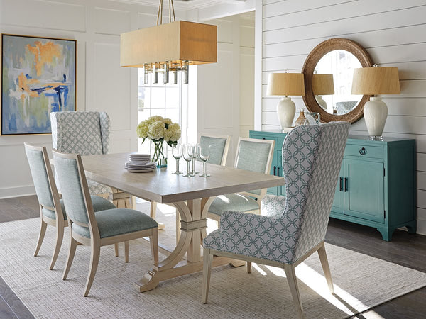 Barclay Butera by Lexington Newport Oceanfront 88 Inch Rectangular Wood Dining Table White Washed