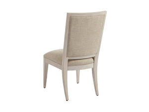 Barclay Butera by Lexington Newport Eastbluff 19 Inch Wood Upholstered Side Chair White Washed/Ivory