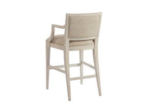 Barclay Butera by Lexington Newport Bar & Counter Stool Upholstered/Metal in Blue