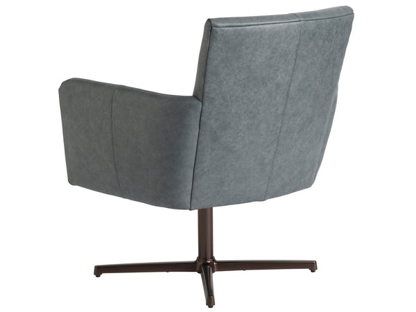 Barclay Butera Upholstery by Barclay Butera Brooks Leather Swivel Chair Bronze