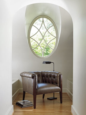 Oyster Bay by Lexington Brookville Leather Barrel Chair