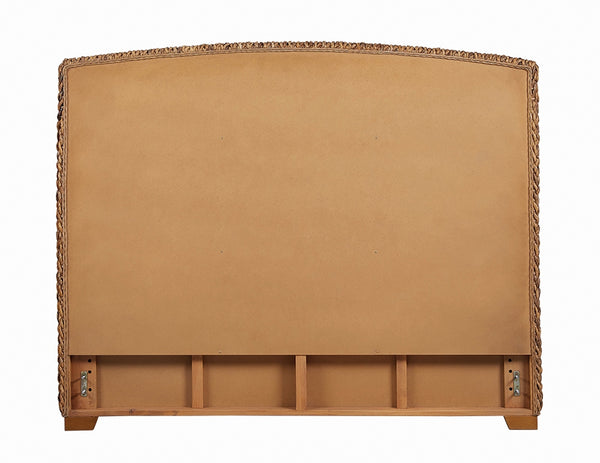 Coaster Laughton Woven Banana Leaf Queen Panel Headboard Amber