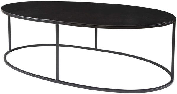 Uttermost Coreene Antique Black Oval Coffee Table
