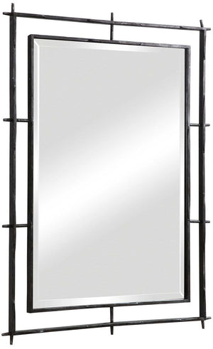 Uttermost Ironworks Ebony Industrial Mirror