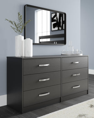 Finch 6-Drawer Dresser Black