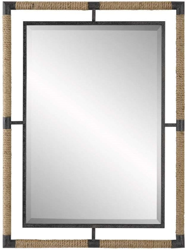 Uttermost Melville Black/Brown Mirror