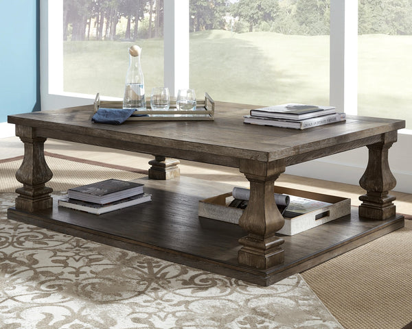 Johnelle Rectangle Coffee Table Gray