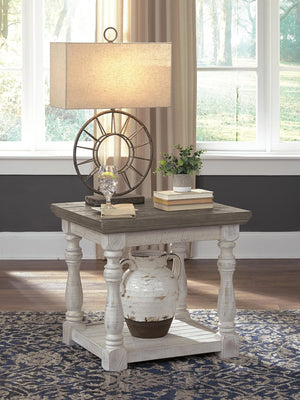 Havalance End Table Gray/White