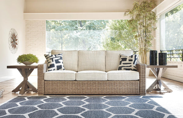 Beachcroft Outdoor Sofa with Cushion Beige