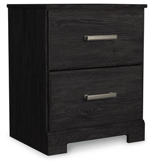 Belachime 2-Drawer Nightstand Charcoal