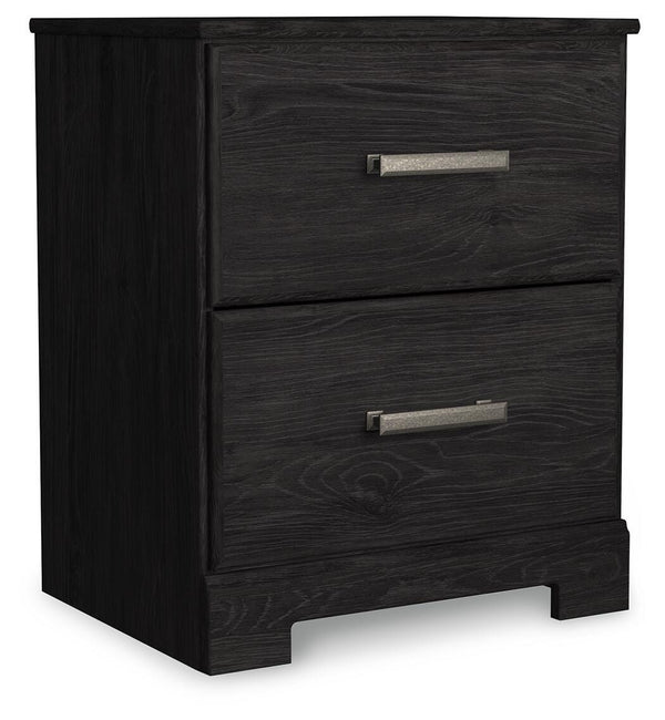 Belachime 2-Drawer Nightstand Charcoal