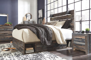 Drystan Queen Panel Bed with 4-Drawers of Storage & USB Multi
