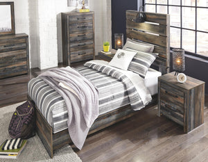 Drystan Twin Panel Bed with USB Multi