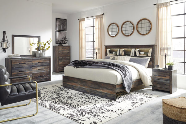 Drystan King Bookcase Bed Multi
