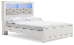 Altyra Queen Panel Bookcase Bed White