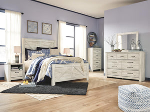 Bellaby Queen Crossbuck Panel Bed Whitewash