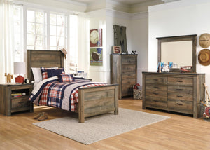 Trinell Twin Panel Bed Brown