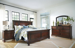 Porter King Panel Bed Rustic Brown