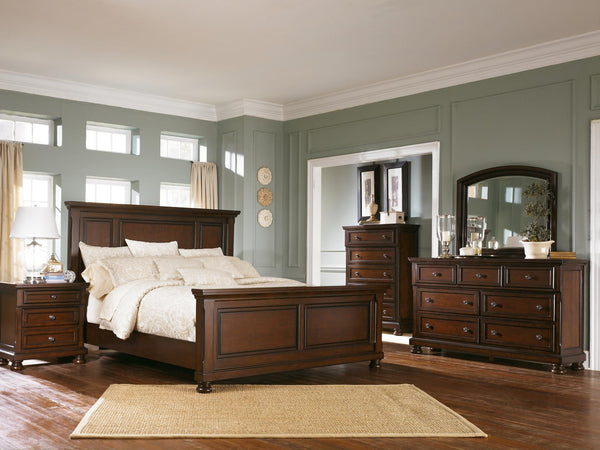 Porter California King Panel Bed Rustic Brown