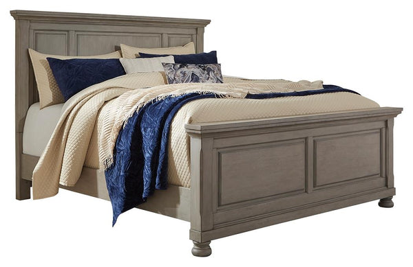 Lettner California King Panel Bed Light Gray
