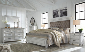 Kanwyn California King Panel Bed Whitewash
