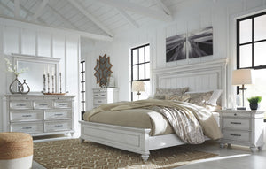 Kanwyn King Panel Bed Whitewash