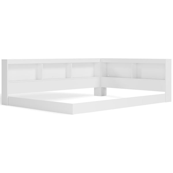 Piperton Full Bookcase Storage Bed with USB White