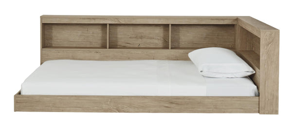 Oliah Twin Bookcase Storage Bed with USB Natural