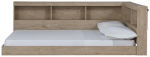 Oliah Full Bookcase Storage Bed with USB Natural