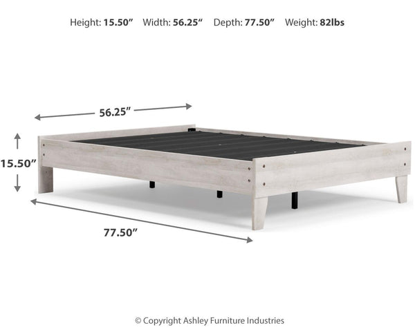 Shawburn Youth Full Platform Bed Whitewash