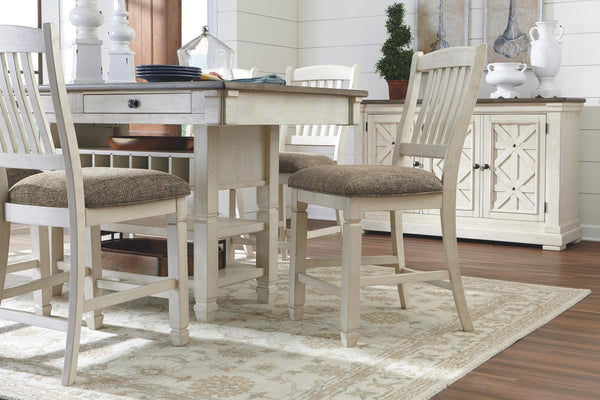 Bolanburg Pastoral Charm 4-Drawer Rectangle Counter-Height Dining Table Two-tone
