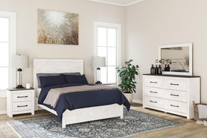 Gerridan 6-Drawer Dresser & Mirror White/Gray