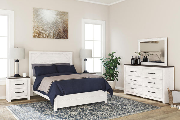 Gerridan 6-Drawer Dresser & Mirror White/Gray