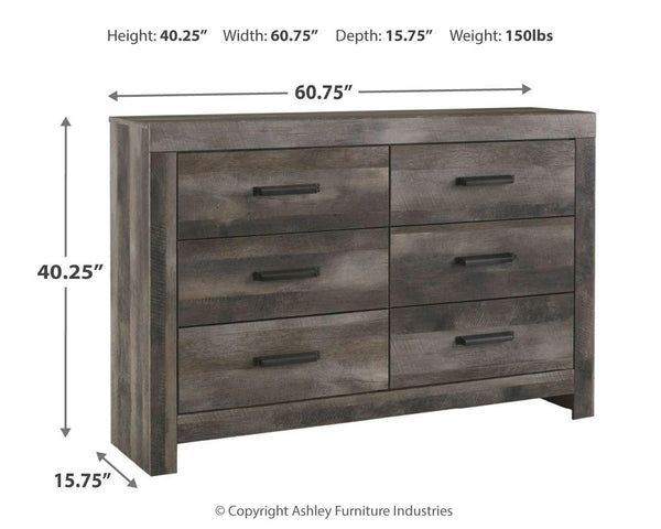 Wynnlow Urban Foundry 6-Drawer Dresser Gray