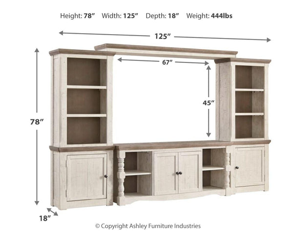 Havalance 4-Piece Entertainment Center Two-tone