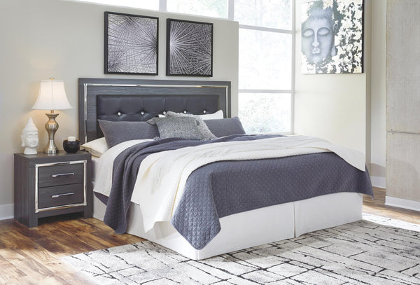 Lodanna Hollywood Glitz King/California King Upholstered Panel Headboard Gray