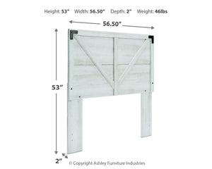 Shawburn Youth Full Crossbuck Panel Headboard Whitewash