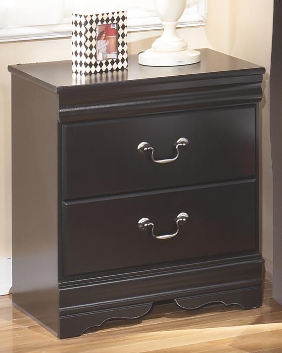 Huey Vineyard 2-Drawer Nightstand Black