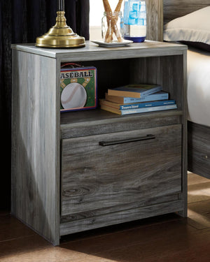 Baystorm Urban Foundry 1-Drawer Nightstand with USB Gray