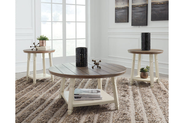 Bolanbrook Pastoral Charm 3-Piece Occasional Table Set Two-tone