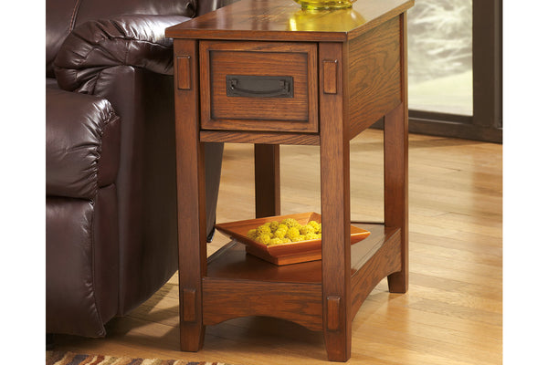 Breegin Urban Foundry 1-Drawer Chairside End Table Brown