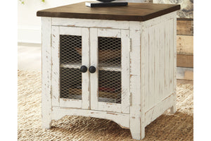 Wystfield Pastoral Charm 2-Door End Table White/Brown