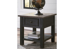 Tyler Creek Boho Haven 1-Drawer End Table Grayish Brown/Black