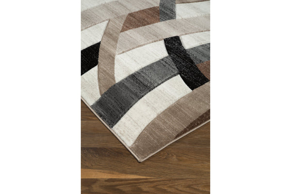 Ashley Jacinth Carved Pattern Multi Color Rug